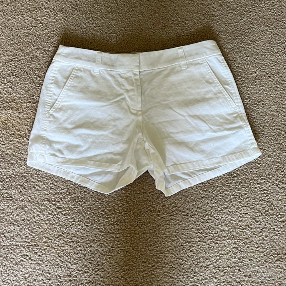 Women's size 2 J. Crew white chino shorts!